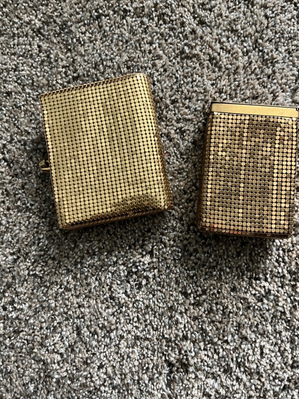 Gold Mesh Compact Wallet - Women's Evening Wallet